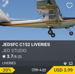 JEDSFC C152 Liveries by JED Studio. USD 4.99 (on sale for 3.99)