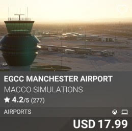 EGCC Manchester Airport by Macco Simulations. USD 17.99