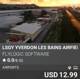 LSGY Yverdon Les Bains Airfrield by Flylogic Software USD 12.99