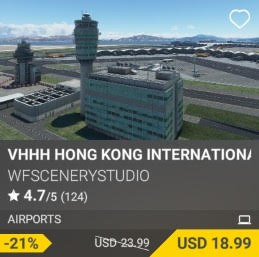 VHHH Hong Kong International Airport by WFSceneryStudio. USD 23.99 (on sale for 18.99)