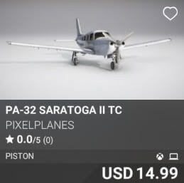 PA-32 Saratoga II TC by PixelPlanes. USD 14.99