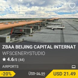 ZBAA Beijing Capital International Airport by WFSceneryStudio. USD 26.99 (on sale for 21.49)