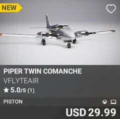 Piper Twin Comanche by vFlyteAir. USD $29.99