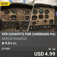 VFR COCKPITS FOR CARENADO PA28 181 C182RG by AERODYNAMICS. USD $4.99