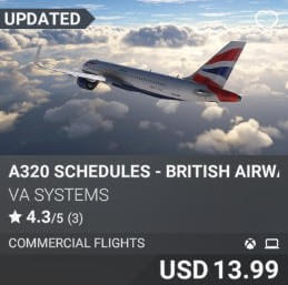 A320 Schedules - British Airways - Vol 2 by VA SYSTEMS. USD 13.99