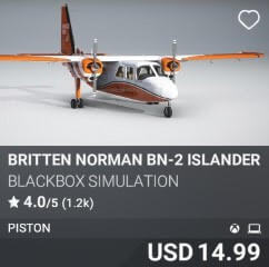 Britten Norman BN-2 Islander by BlackBox Simulation. USD 14.99