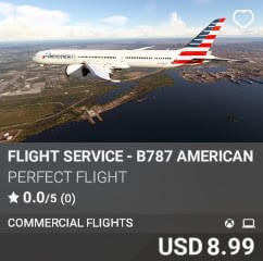 Flight Service - B787 American Airlines by Perfect Flight. USD $8.99