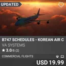 B747 Schedules - Korean Air Cargo - Vol 1 by VA SYSTEMS. USD 19.99