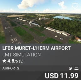 LFBR Muret-l'Herm Airport by LMT Simulation. USD 11.99