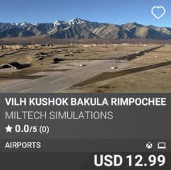 VILH Kushok Bakula Rimpochee Airport by Miltech Simulations. USD $12.99