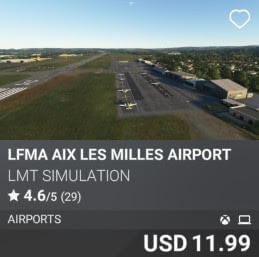 LFMA Aix les Milles Airport by LMT Simulation. USD 11.99