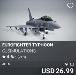 Eurofighter Typhoon by CJSimulations. USD $26.99