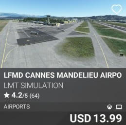 LFMD Cannes Mandelieu Airport by LMT Simulation. USD 13.99