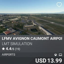 LFMV Avignon Caumont Airport by LMT Simulation. USD 13.99