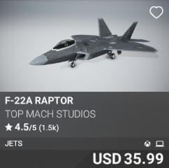 F-22A Raptor by Top Mach Studios. USD $35.99