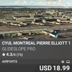 CYUL Montreal Pierre Elliott Trudeau by Glideslope Pro. USD 18.99