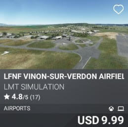 LFNF Vinon-sur-Verdon Airfield by LMT Simulation. USD 9.99