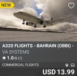 A320 Flights - Bahrain (OBBI) - Vol 1 by VA SYSTEMS. USD 13.99