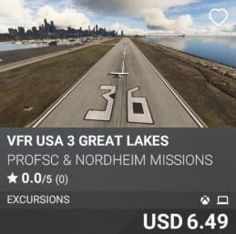 VFR USA 3 Great Lakes by ProfSC & Nordheim Missions. USD 6.49