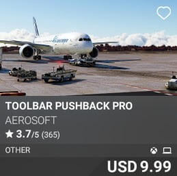 Toolbar Pushback Pro by Aerosoft. USD $9.99