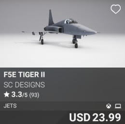 F5E Tiger II by SC Designs. USD 23.99