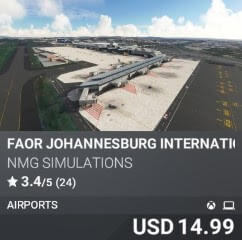 FAOR Johannesburg International Airport by NMG Simulations. USD $14.99