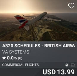 A320 Schedules - British Airways - Vol 7 by VA SYSTEMS. USD 13.99