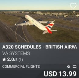 A320 Schedules - British Airways - Vol 9 by VA SYSTEMS. USD 13.99