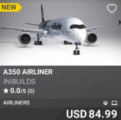 A350 Airliner by iniBuilds. USD $84.99