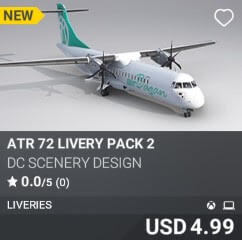 ATR 72 Livery Pack 2 by DC Scenery Design. USD $4.99