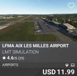 LFMA Aix les Milles Airport by LMT Simulation. USD 11.99