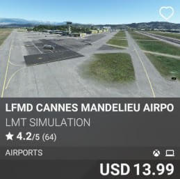 LFMD Cannes Mandelieu Airport by LMT Simulation. USD 13.99