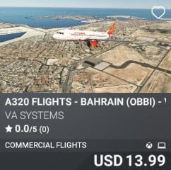 A320 Flights - Bahrain (OBBI) - Vol 2 by VA SYSTEMS. USD $13.99