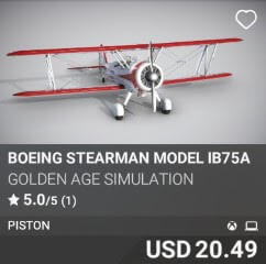 Boeing Stearman Model IB75A by Golden Age SImulation. USD 20.49