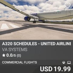 A320 Schedules - United Airlines - Vol 10 by VA SYSTEMS. USD $19.99