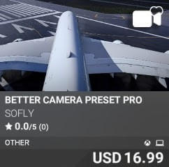 Better Camera Preset Pro by SoFly. USD 16.99