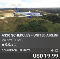 A320 Schedules - United Airlines - Vol 9 by VA SYSTEMS. USD $19.99