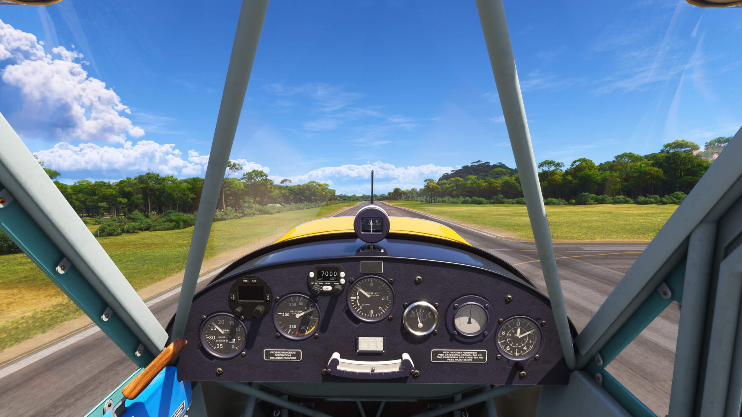 The cockpit of a CAP-4 Paulistinha