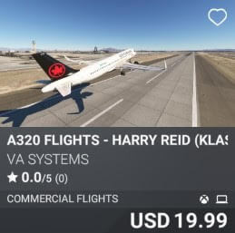 A320 Flights - Harry Reid (KLAS) - Vol 1 by VA SYSTEMS. USD $19.99