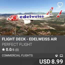 Flight Deck - Edelweiss Air by Perfect Flight. USD $8.99