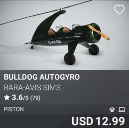 Bulldog Autogyro by Rara-Avis Sims. USD $12.99