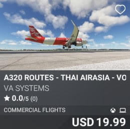 A320 Routes - Thai AirAsia - Vol 2 by VA SYSTEMS. USD $19.99