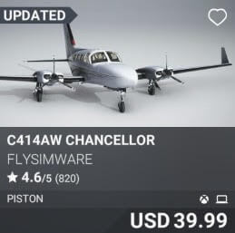 C414AW Chancellor by Flysimware. USD $39.99