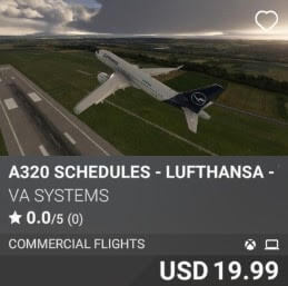 A320 Schedules - Lufthansa - Vol 3 by VA SYSTEMS. USD $19.99