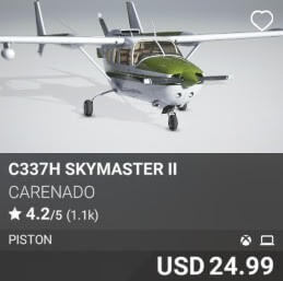 C337H Skymaster II by Carenado. USD $24.99