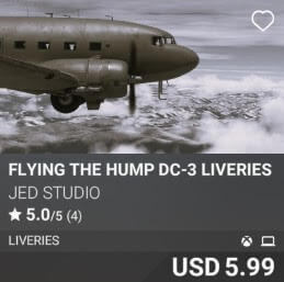 Flying The Hump DC-3 Liveries by JED Studio. USD $5.99