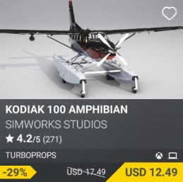 Kodiak 100 Amphibian by SimWorks Studios. USD $17.49 (on sale for 12.49)