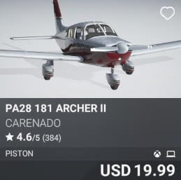 PA28 181 Archer II by Carenado. USD $19.99