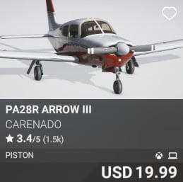 PA28R Arrow III by Carenado. USD $19.99