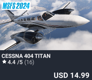 Cessna 404 Titan by Microsoft / Carenado. USD $14.99